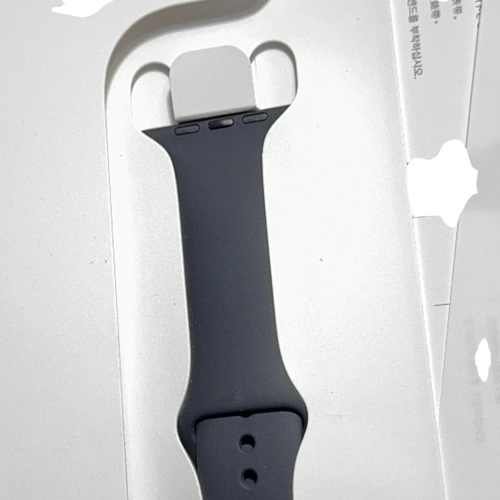 Apple Sport Band 46mm Watch Strap Mens Size M/L Black Stainless Steel Pin Black
